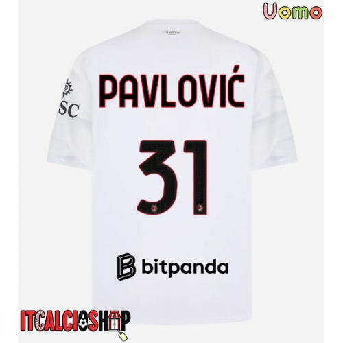 AC Milan Strahinja Pavlovic #31 Seconda Maglia 2026-27 Manica Corta